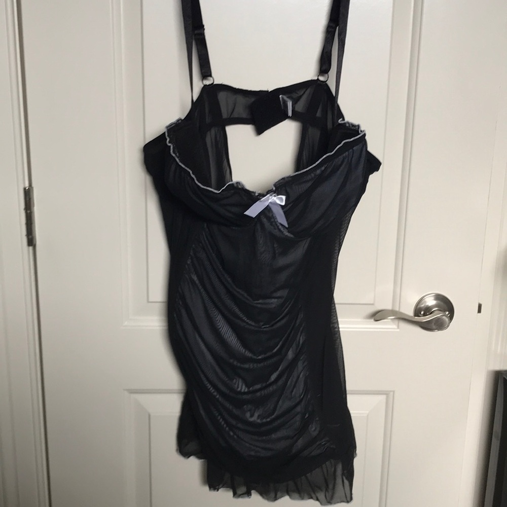 Torrid Babydoll Chemise Black/White